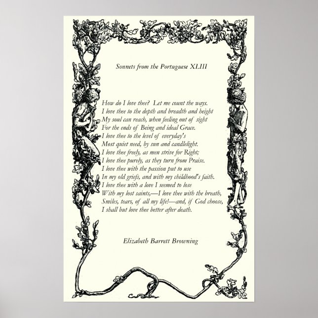 Barrett Browning - Sonnets from the Portuguese 43 Poster (Front)