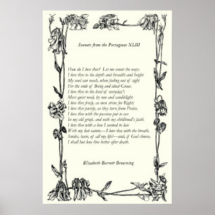 Barrett Browning - Sonnets from the Portuguese 43 Poster