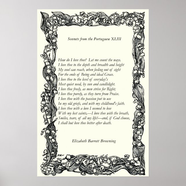Barrett Browning - Sonnets from the Portuguese 43 Poster (Front)