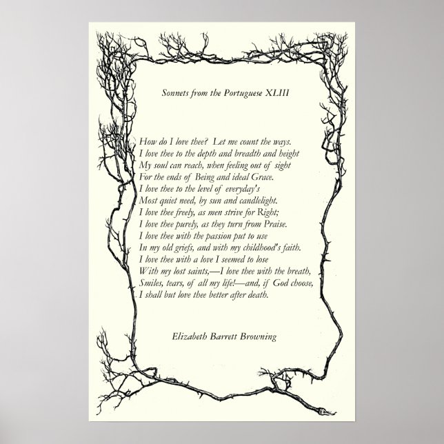 Barrett Browning - Sonnets from the Portuguese 43 Poster (Front)