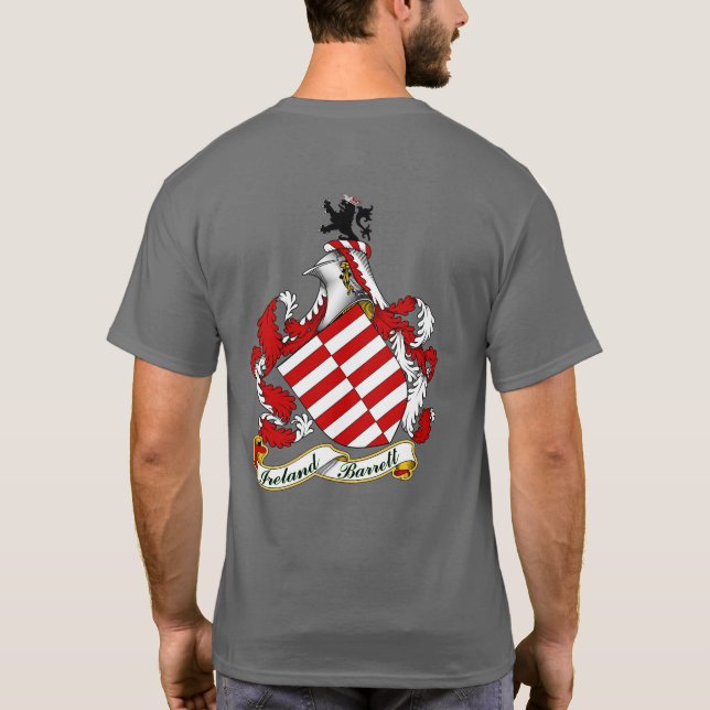 Barrett Coat of Arms Personalized T-Shirt (Back)