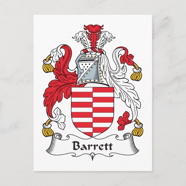 Barrett Family Crest Postcard (Front)