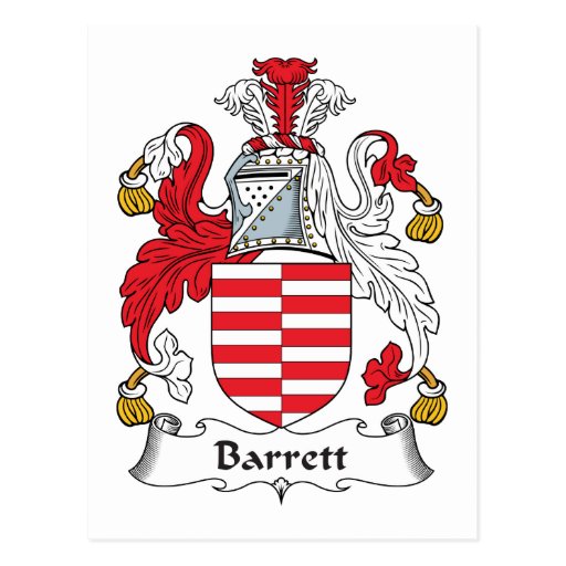 Barrett Family Crest Postcard | Zazzle