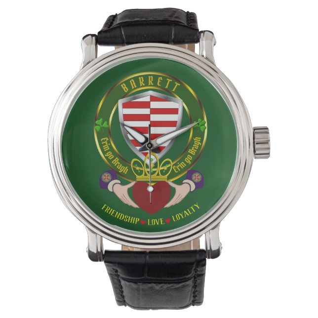Barrett Irish Shield & Claddagh Watch (Front)
