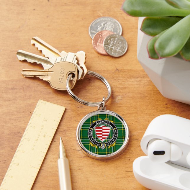 Barrett Irish Shield Personalized Key Rings (Desk)