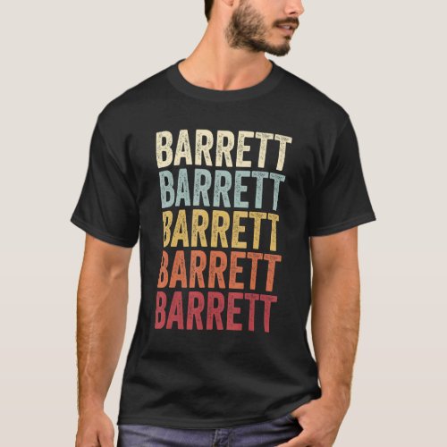 Barrett Texas Barrett TX Retro Vintage Text T_Shirt