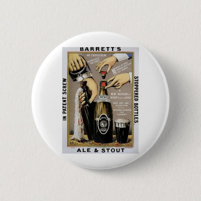 Barretts Ale & Stout Button (Front)
