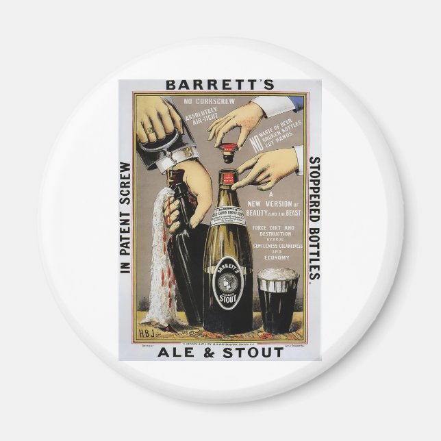Barretts Ale & Stout Magnet (Front)