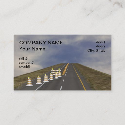 Customizable Barricade assortment business cards