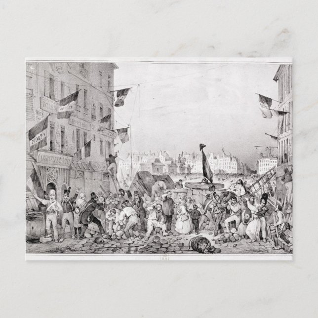 Barricade at the Rue Dauphine Postcard (Front)