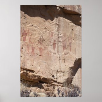 Barrier Canyon Style Rock Art Poster by bluerabbit at Zazzle