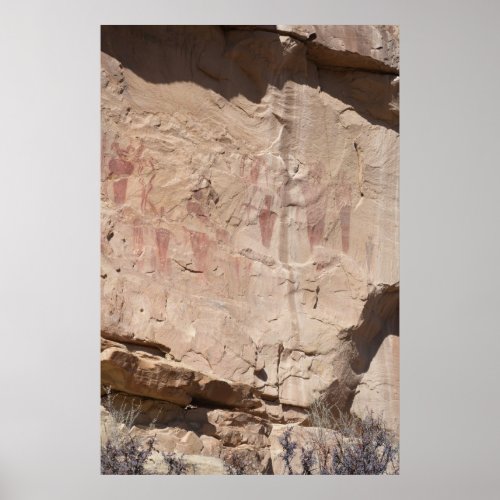 Barrier Canyon Style Rock Art Poster