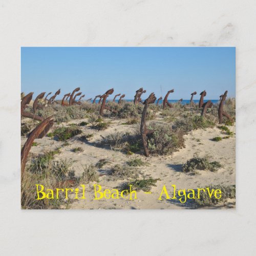 Barril Beach in Tavira Algarve Portugal Postcard