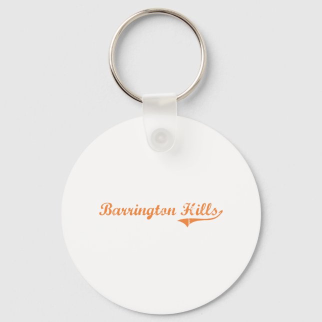 Barrington Hills Illinois Classic Design Keychain (Front)