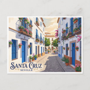 Barrio de Santa Cruz Seville Spain Postcard