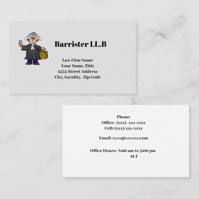 Barrister or Solicitor Business Card  (Front/Back)
