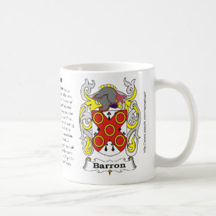 Barron, the origin, meaning and the crest coffee mug
