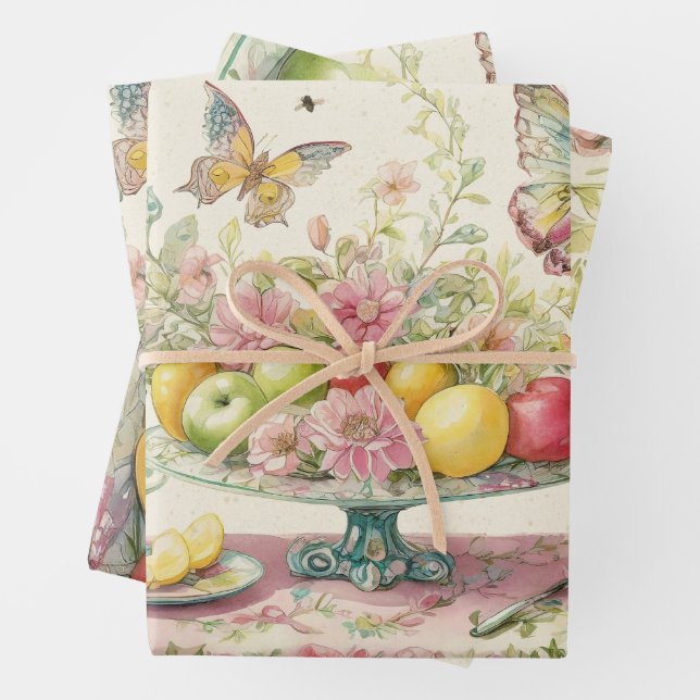 Barroque Still life Wrapping Paper Sheets (In situ)