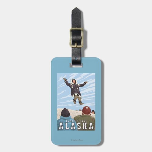 Barrow Alaska Blanket Toss Vintage Travel Luggage Tag