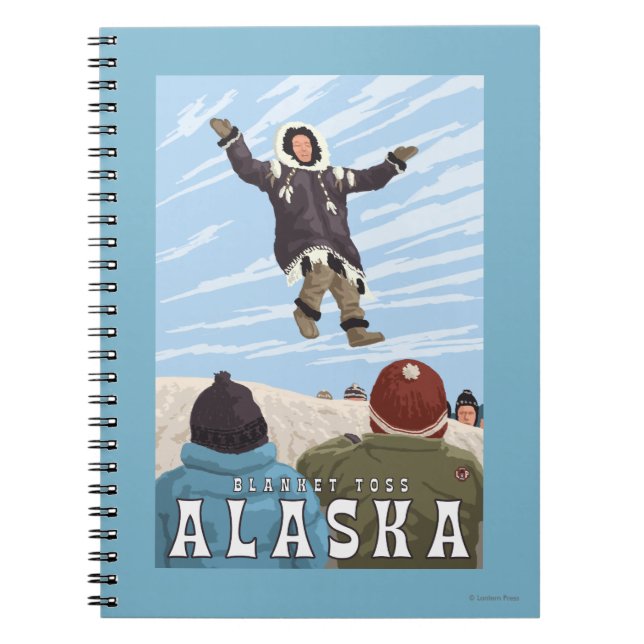 Barrow, Alaska Blanket Toss Vintage Travel Notebook (Front)