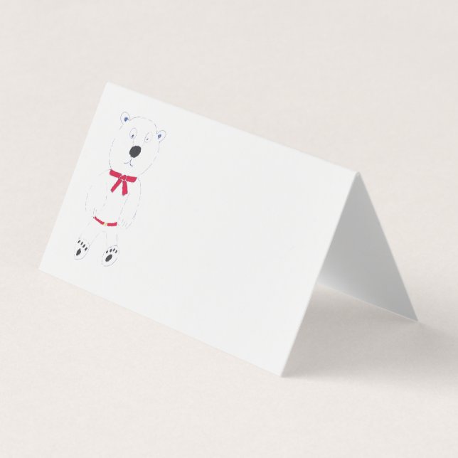 Barry Bear Folded Business Card (Front)