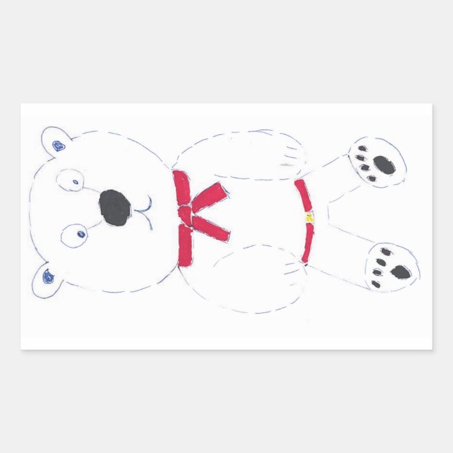 Barry Bear Rectangular Stickers (Front)