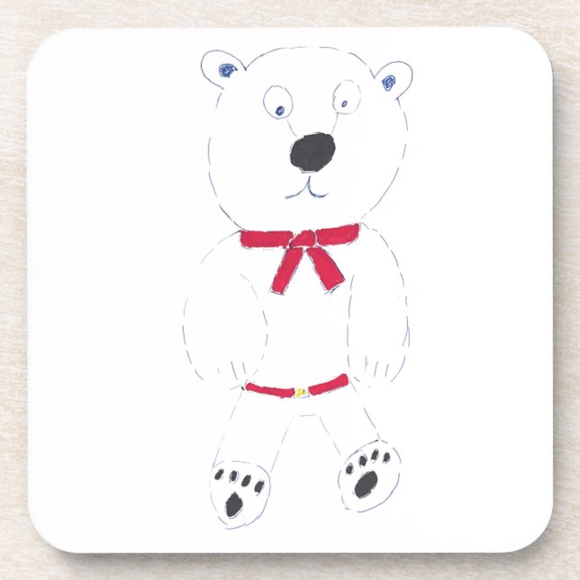 Barry Bear Square Coasters (Front)