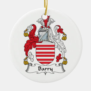 Barry Family Crest Ceramic Ornament