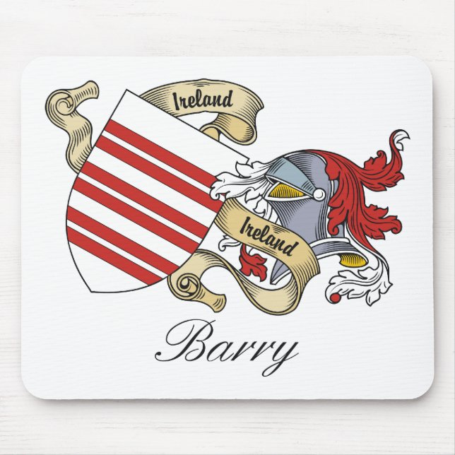 Barry Family Crest Mouse Pad (Front)