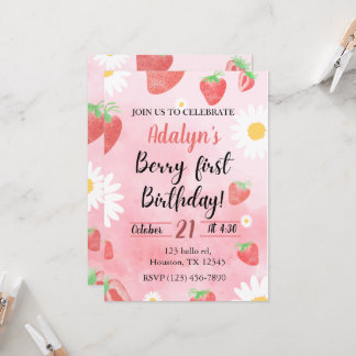 Barry first birthday invitation