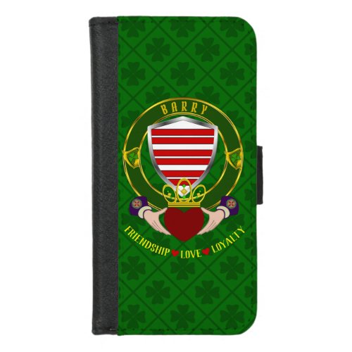 Barry Irish Shield  Claddagh iPhone 87 Wallet Case