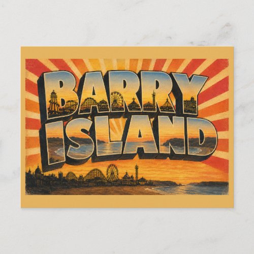 Barry Island Wales Vintage Travel Postcard