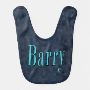 Barry, Name, Blue Logo, Baby Boys Blue Bib