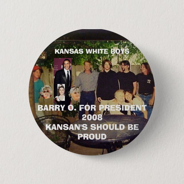 BARRY O. PINBACK BUTTON (Front)
