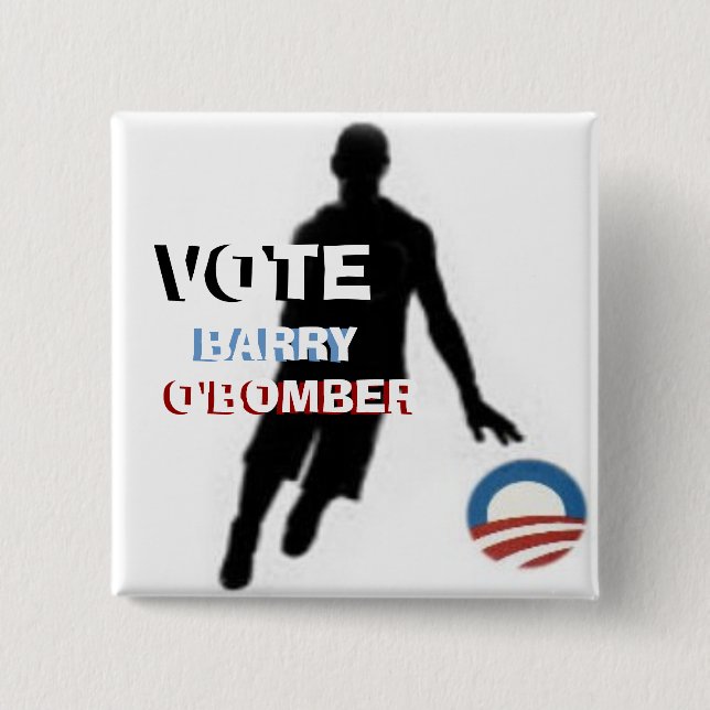 Barry O'Bomber Square Button (Front)