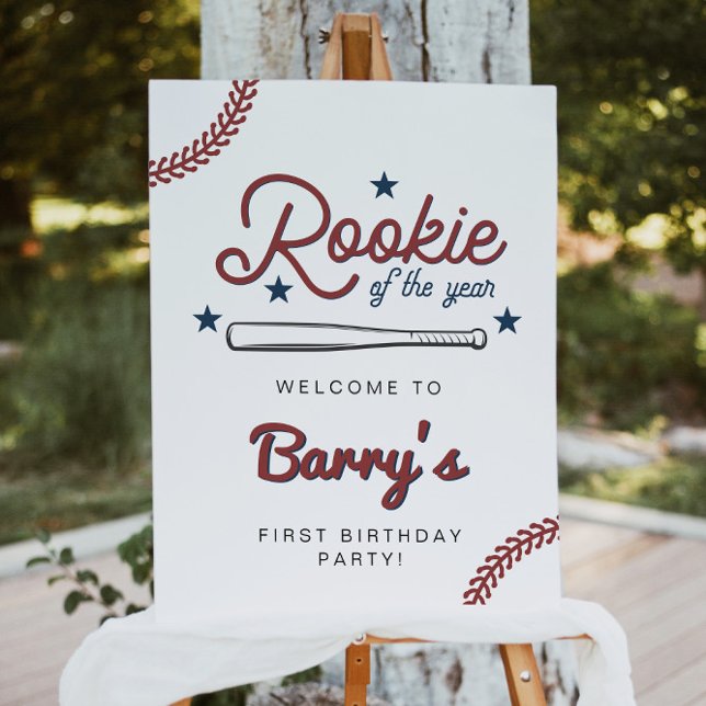BARRY Rookie of the Year Baseball Birthday Welcome Foam Board (Creator Uploaded)