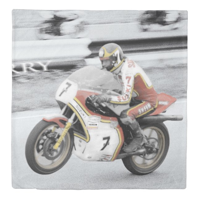 Barry Sheene Duvet Cover (Front)