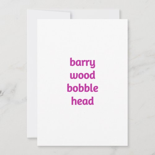 barry wood bobblehead holiday card