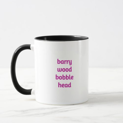barry wood bobblehead mug