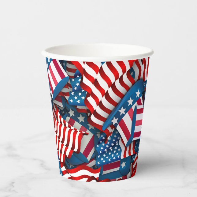 Bars and Stars Paper Cups (Front)