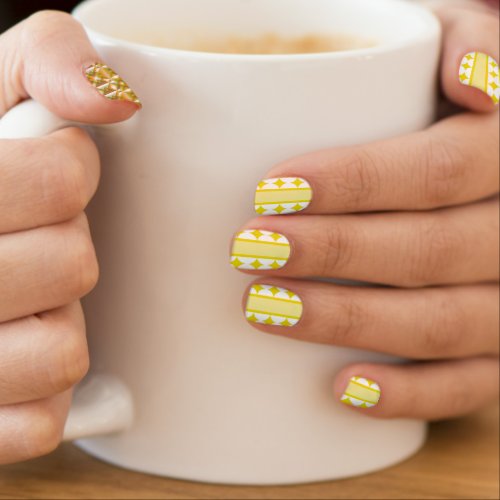 Bars and Stars yellow Minx Nail Wraps