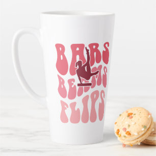 Bars, Beams, and Flips - Gymnastics Inspired Home Latte Mug