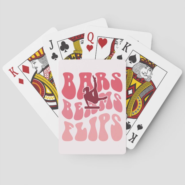 Bars, Beams, and Flips - Gymnastics Poker Cards (Back)
