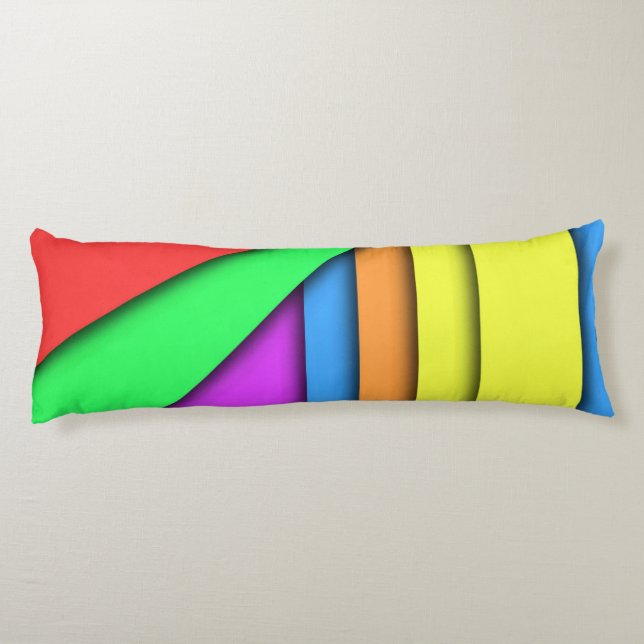 Bars of Color Body Pillow (Back)