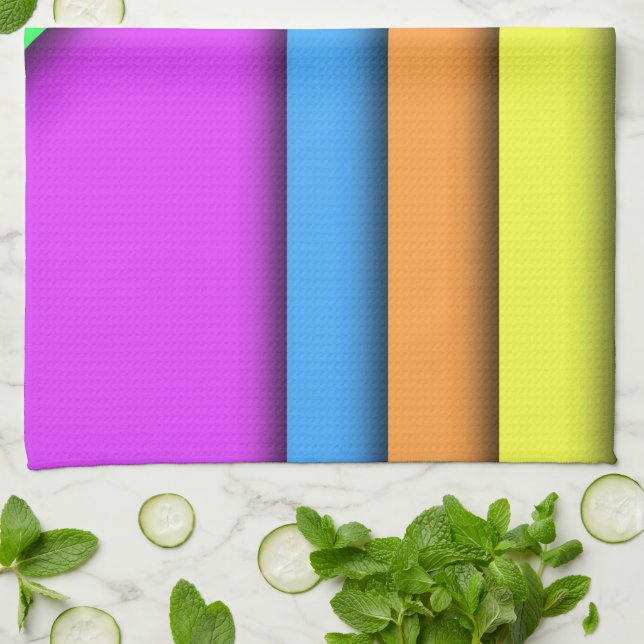 Bars of Color Kitchen Towel (Folded)