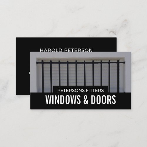 Bars  Shutters Window  Door Fitter Company Business Card