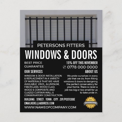 Bars  Shutters Window  Door Fitter Company Flyer