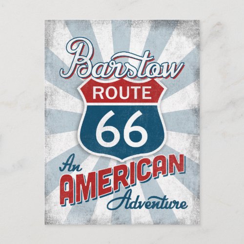 Barstow Route 66 Vintage America California Postcard