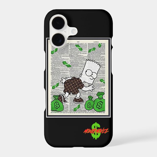 Bart Simpson Money Iphone Case (Back)