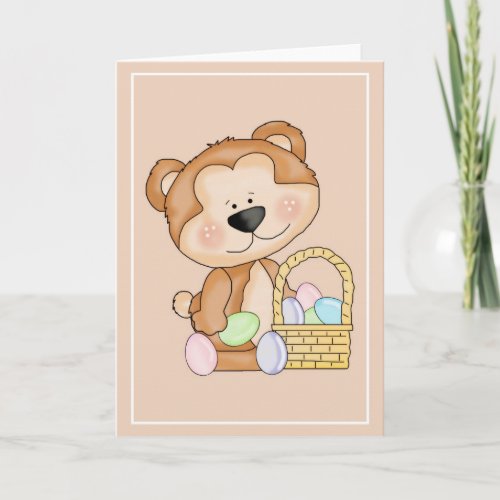 Bart the Teddy Bear Loves Easter Greeting Card